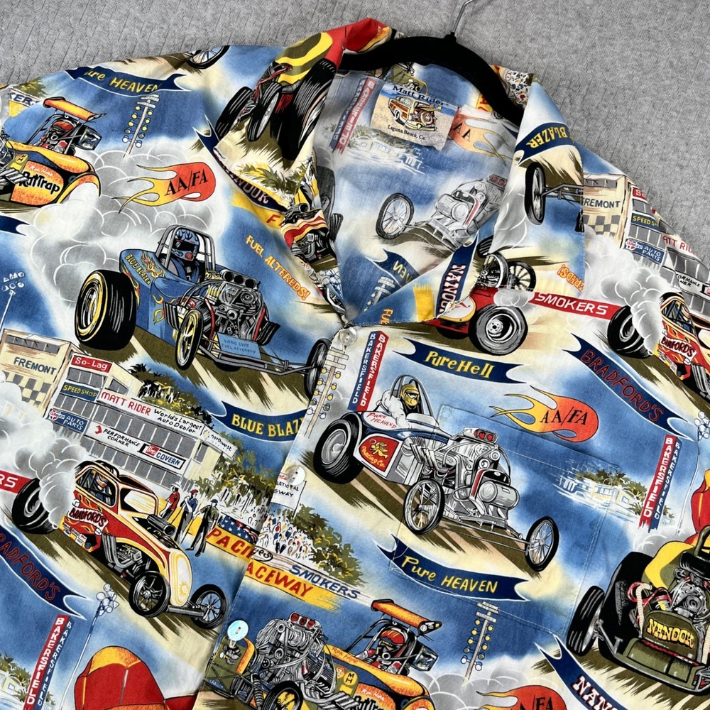 Vintage Drag Racing Shirt Men 3XL Hot Rod Car pro Street series Gas Matt Rider